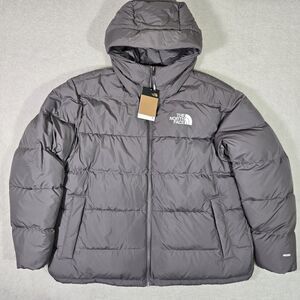 The North Face 600 Mens 2XL Frost Fall Hooded Puffer Jacket Lunar Stone XXL